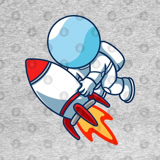 Astronaut Riding a Rocket by garistipis